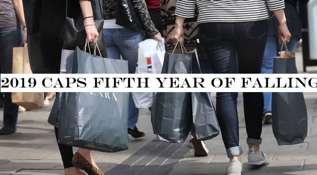 2019 caps fifth year of falling sales for retailers