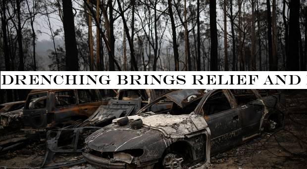 Drenching brings relief and dampens bushfires