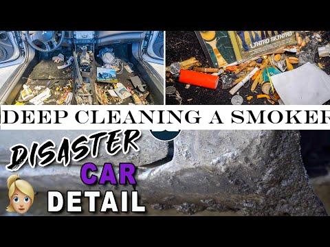 Deep Cleaning a SMOKER'S Dirty Car | DISASTER Car Detailing -Complete Vehicle Transformation!