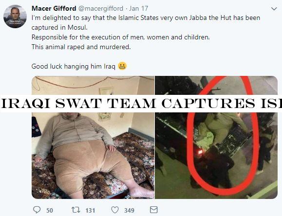 Iraqi SWAT team captures ISIS leader 'Jabba the Jihadi'