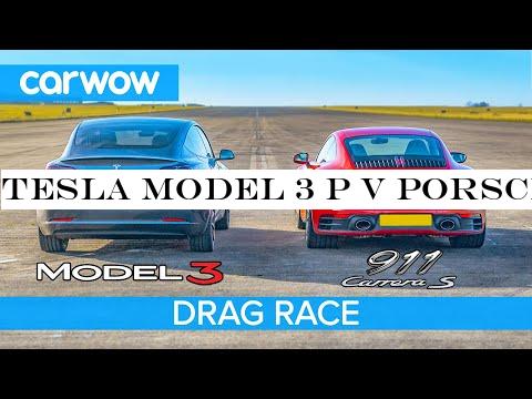 Tesla Model 3 P v Porsche 911 - DRAG RACE *shock result*