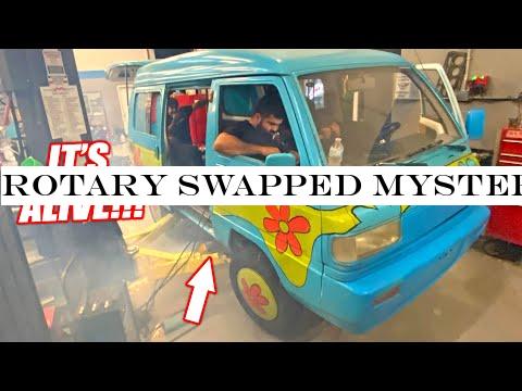 ROTARY Swapped Mystery Machine EP.3 - FIRST START UP!!!! Turbo Rotary Engine Comes to Life!