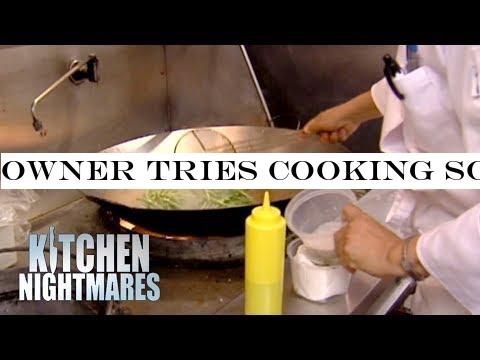 Owner Tries Cooking Soul Food In A Wok -PIzza Oven | Kitchen Nightmares