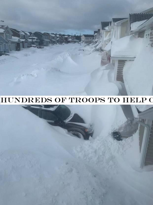 Hundreds of troops to help Canadian province recover from huge blizzard