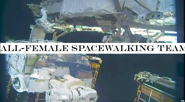 All-female spacewalking team finishes battery repair job on space station