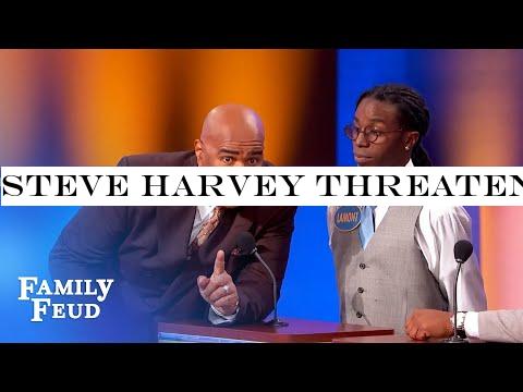 Steve Harvey threatens to destroy the set if THIS is up there! | Family Feud