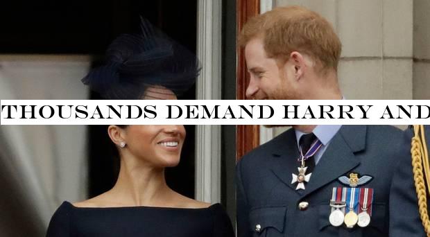 Thousands demand Harry and Meghan pay own security costs