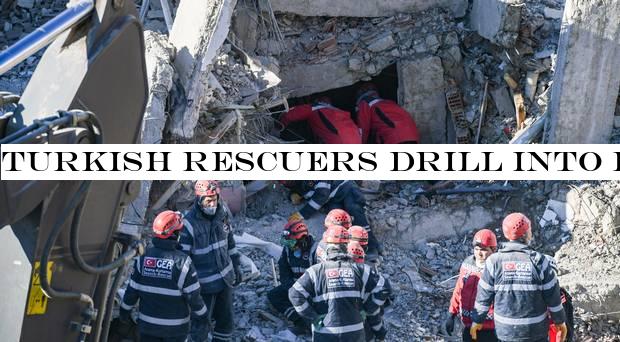 Turkish rescuers drill into rubble in search for quake victims