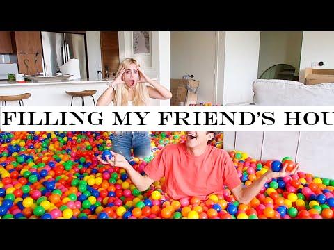 FILLING MY FRIEND'S HOUSE WITH PLAY BALLS!! **Freakout