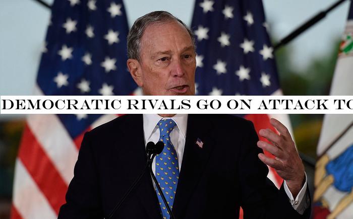 Democratic rivals go on attack to stop Bloomberg 'buying election'