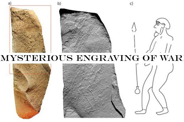 Mysterious engraving of warrior with 'pronounced bum' discovered on Pictish stone