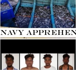 Navy apprehends 04 persons for illegal harvesting of sea cucumber