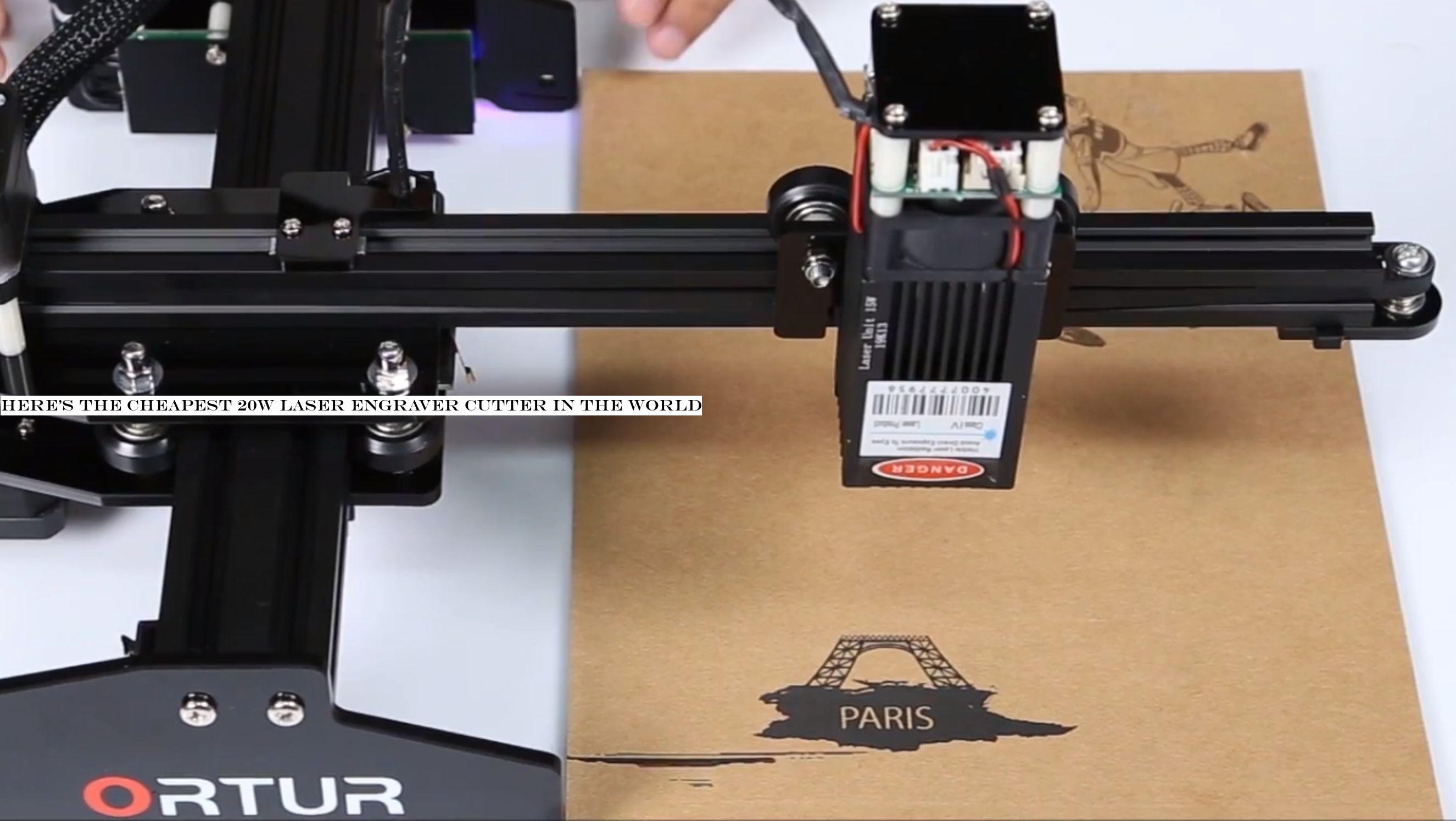 Here's the cheapest 20w laser engraver cutter in the world