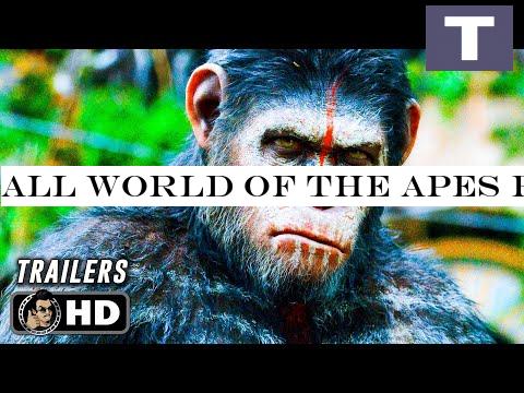 All PLANET OF THE APES Reboot Franchise Trailers (2011 - 2017) Andy Serkis