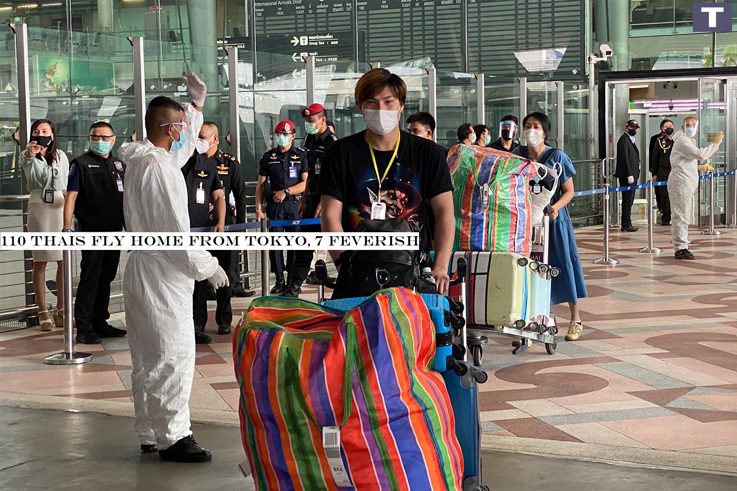 110 Thais fly home from Tokyo, 7 feverish