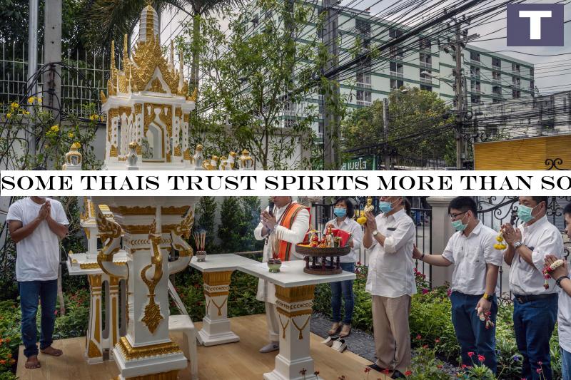 Some Thais trust spirits more than social distancing