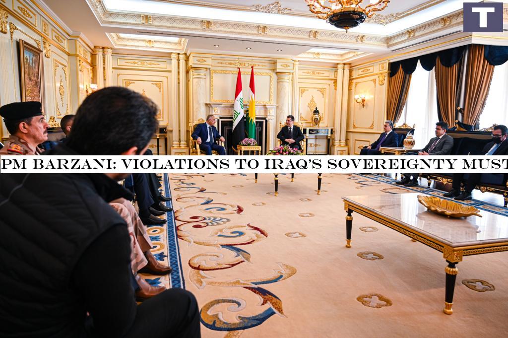 PM Barzani: violations to Iraq's sovereignty must stop