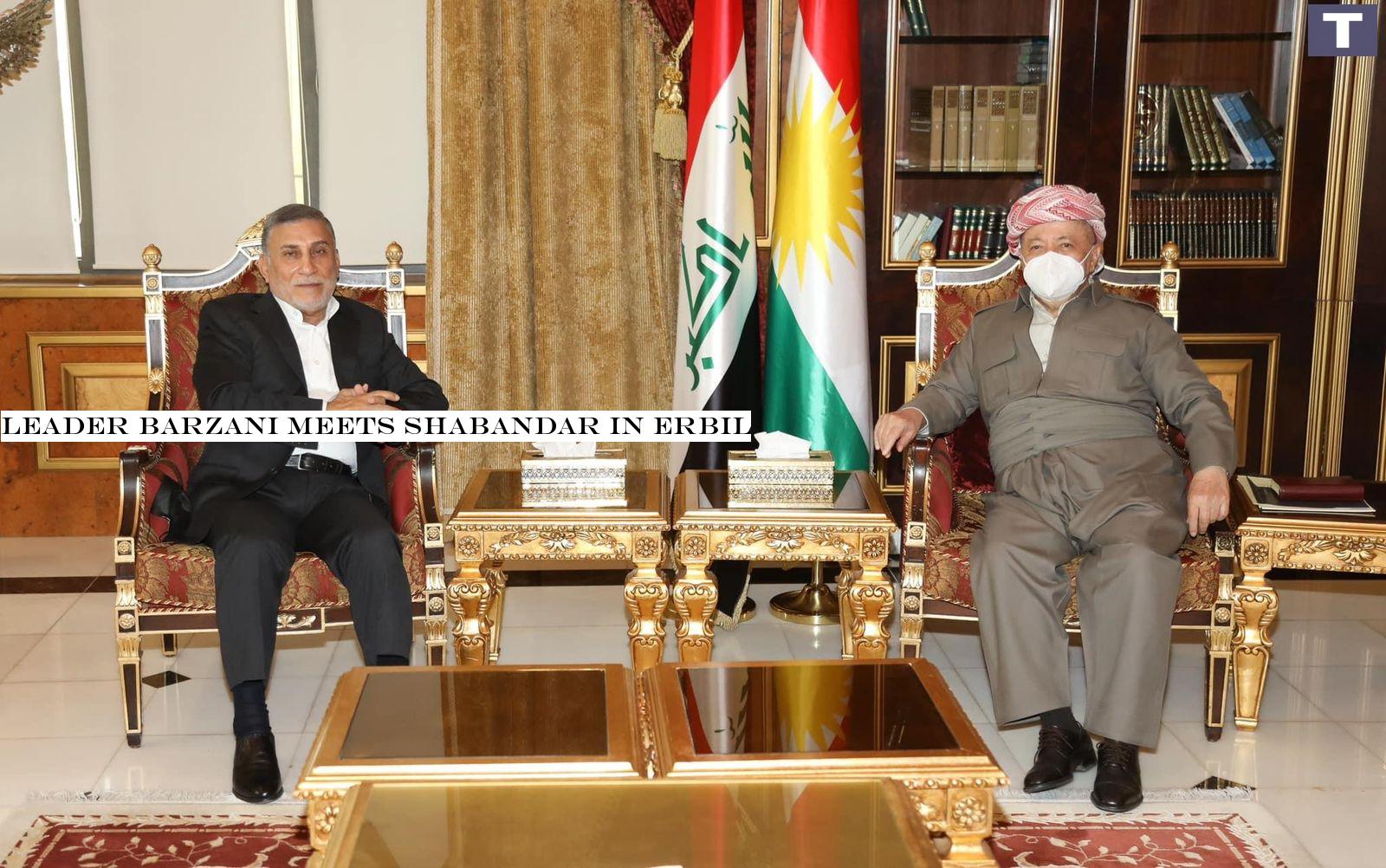 Leader Barzani meets Shabandar in Erbil