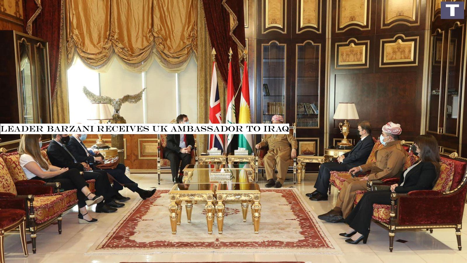 Leader Barzani receives UK ambassador to Iraq