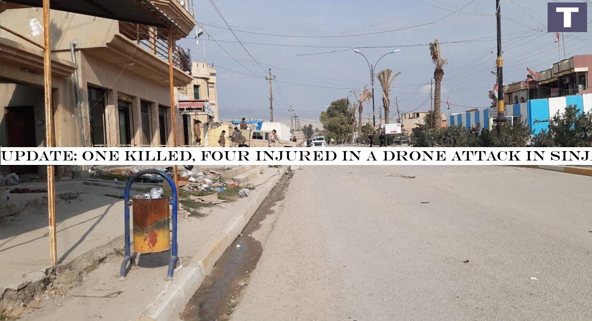 Update: one killed, four injured in a drone attack in Sinjar