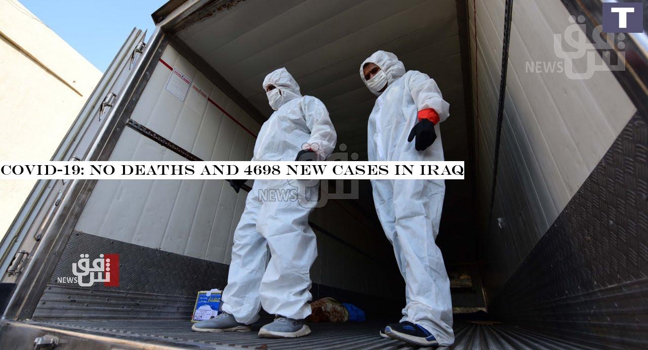 COVID-19: no deaths and 4698 new cases in Iraq