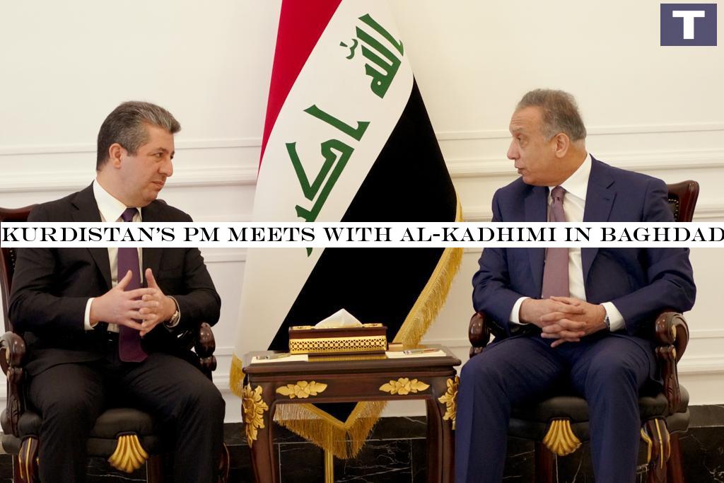 Kurdistan&s PM meets with Al-Kadhimi in Baghdad