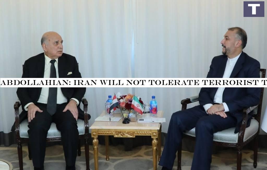 Abdollahian: Iran will not tolerate terrorist threats from the Kurdistan Region