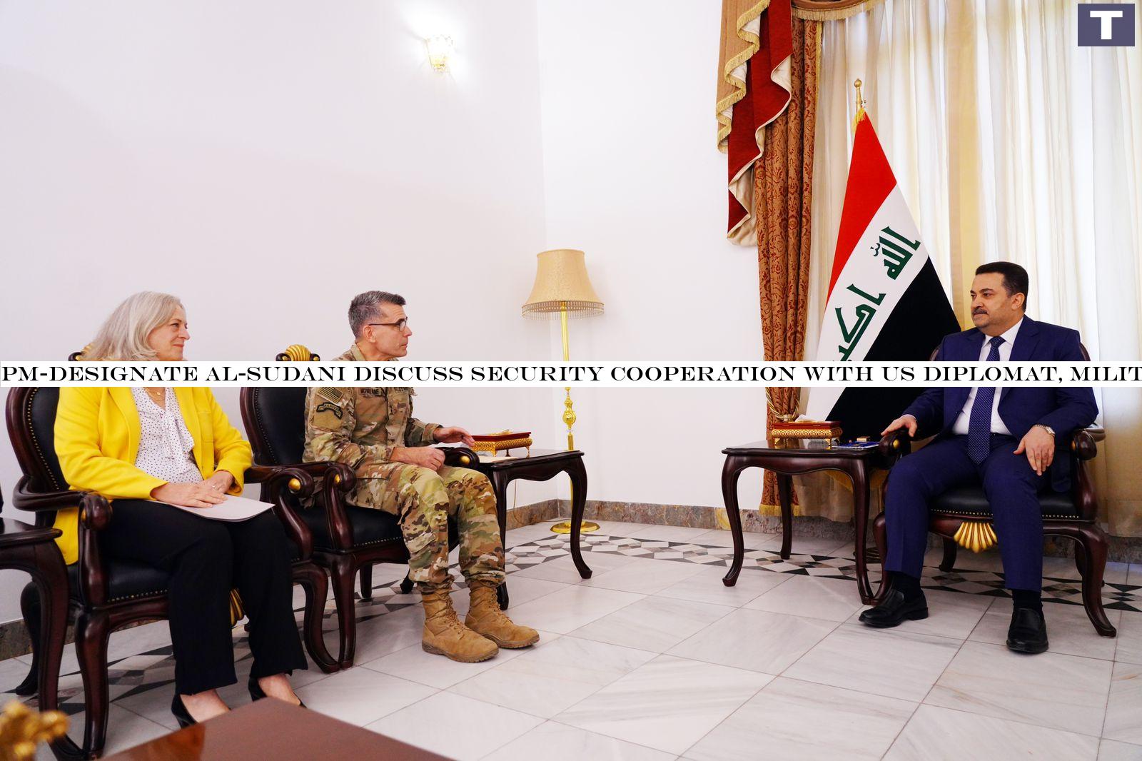 PM-designate al-Sudani discuss security cooperation with US diplomat, military