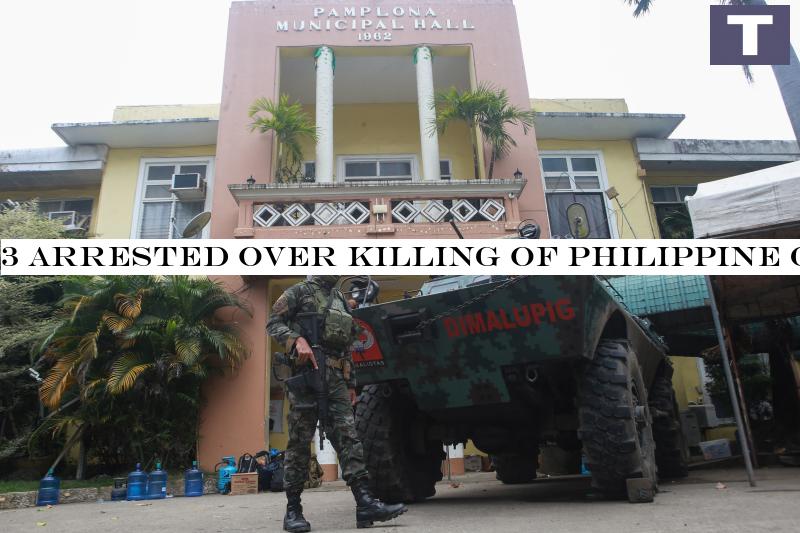 3 arrested over killing of Philippine governor