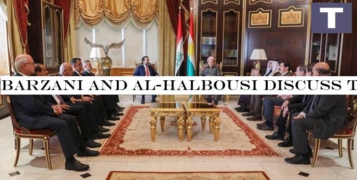 Barzani and al-Halbousi discuss the political situation in Iraq.